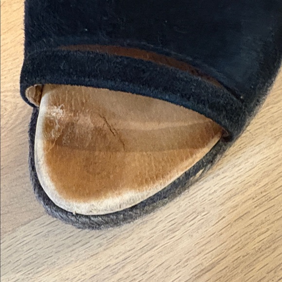 Cordani Black Suede Slingback Wedges - Picture 7 of 7